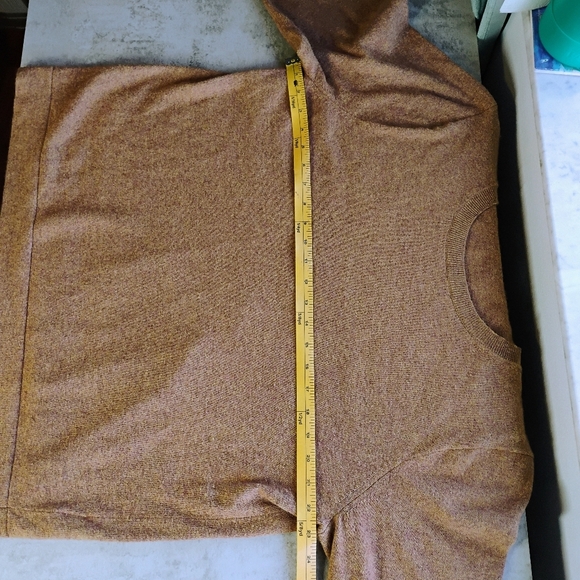 J Crew Teddie Merino Wool Pullover Sweater Brown Tan Minimalist Plus Size 2X - Picture 9 of 10